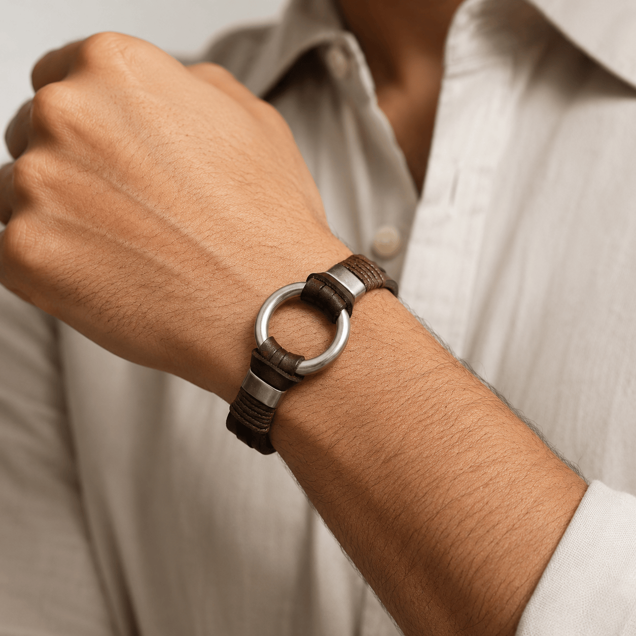 Men’s Multi-Layer Leather Bracelet