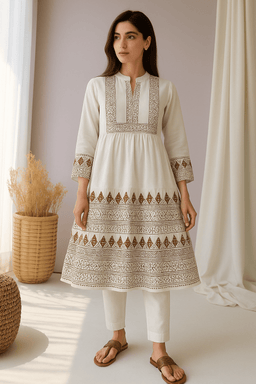 Hand Block Printed Top with Pants