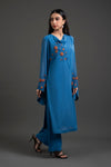 Embellished Teal Kurta