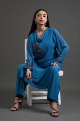 Embellished Teal Kurta