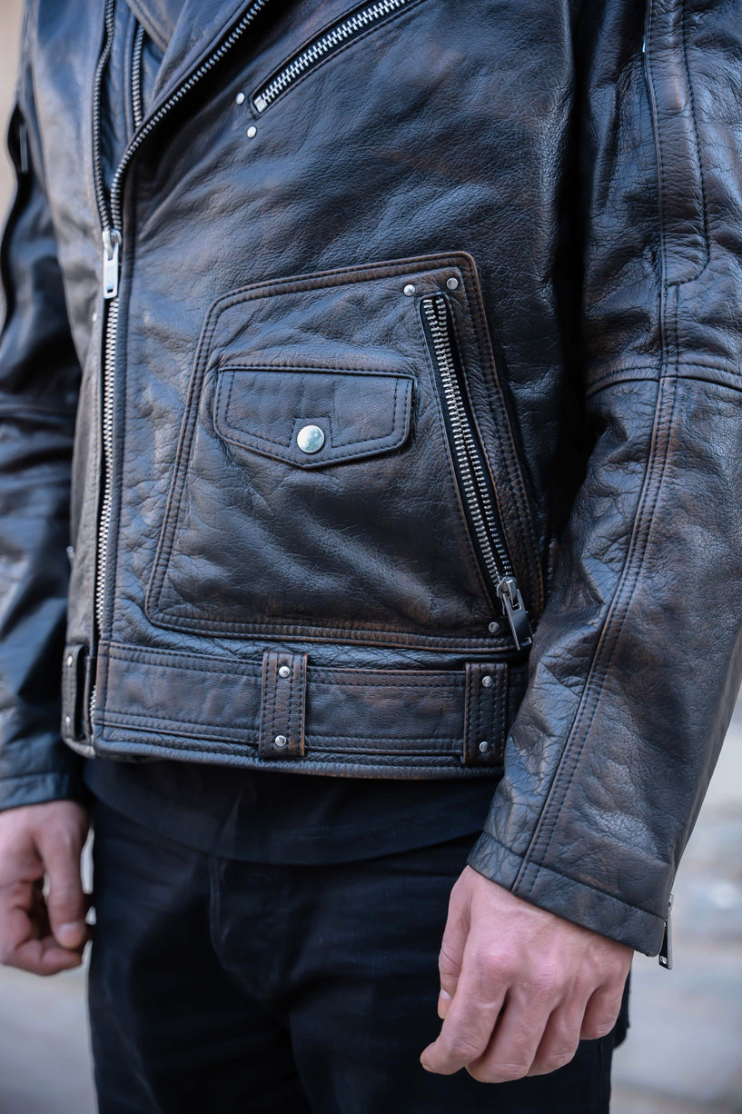 Real Leather Biker Jacket