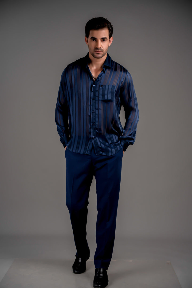 See Through Stripe Shirt