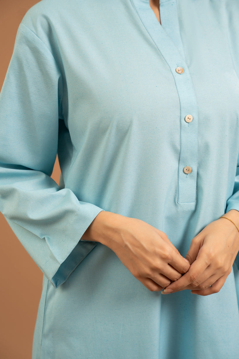 Minimal Sky Blue Co-Ord