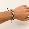 Retro Hemp Rope & Faux Leather Braided Bracelet