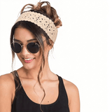 Bohemian Crochet Flower Headband for Women
