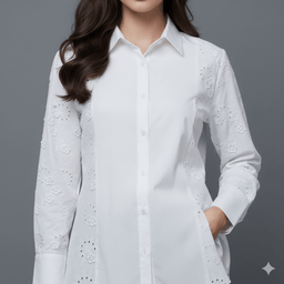 Embroidered White Shirt
