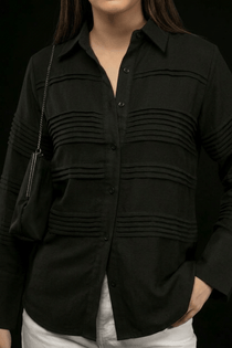 Pleated Geogette Blouse