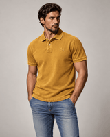 Men's 100% cotton pique polo in iridescent effect