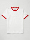 White & Red Ringer Tee
