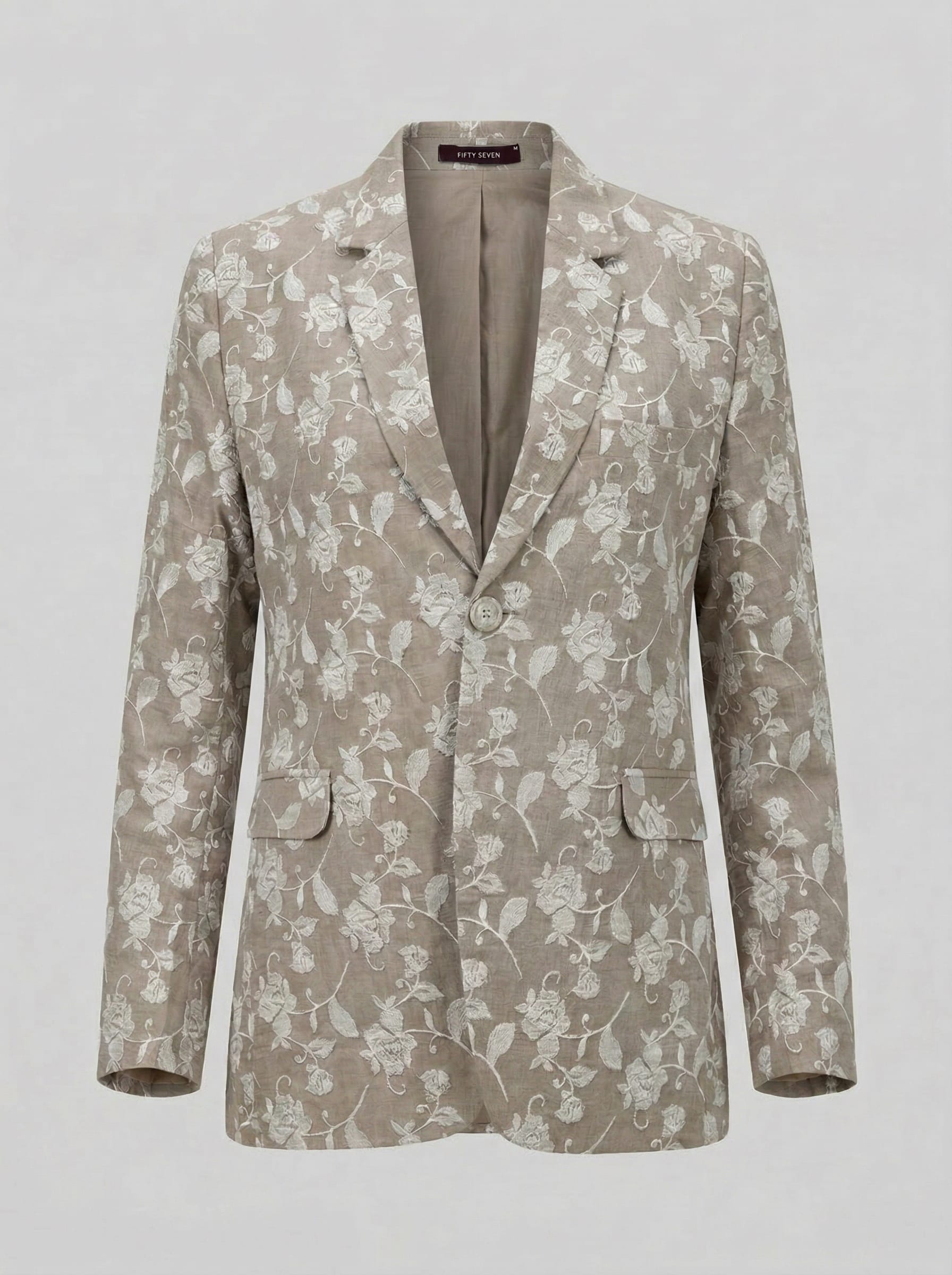 Embroidered Linen Blazer