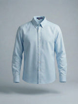 Blue Cotton Button Down Shirt