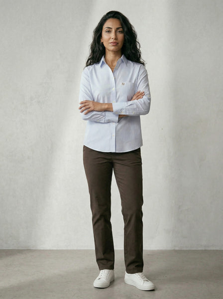 Light Blue Cotton Stripe Shirt