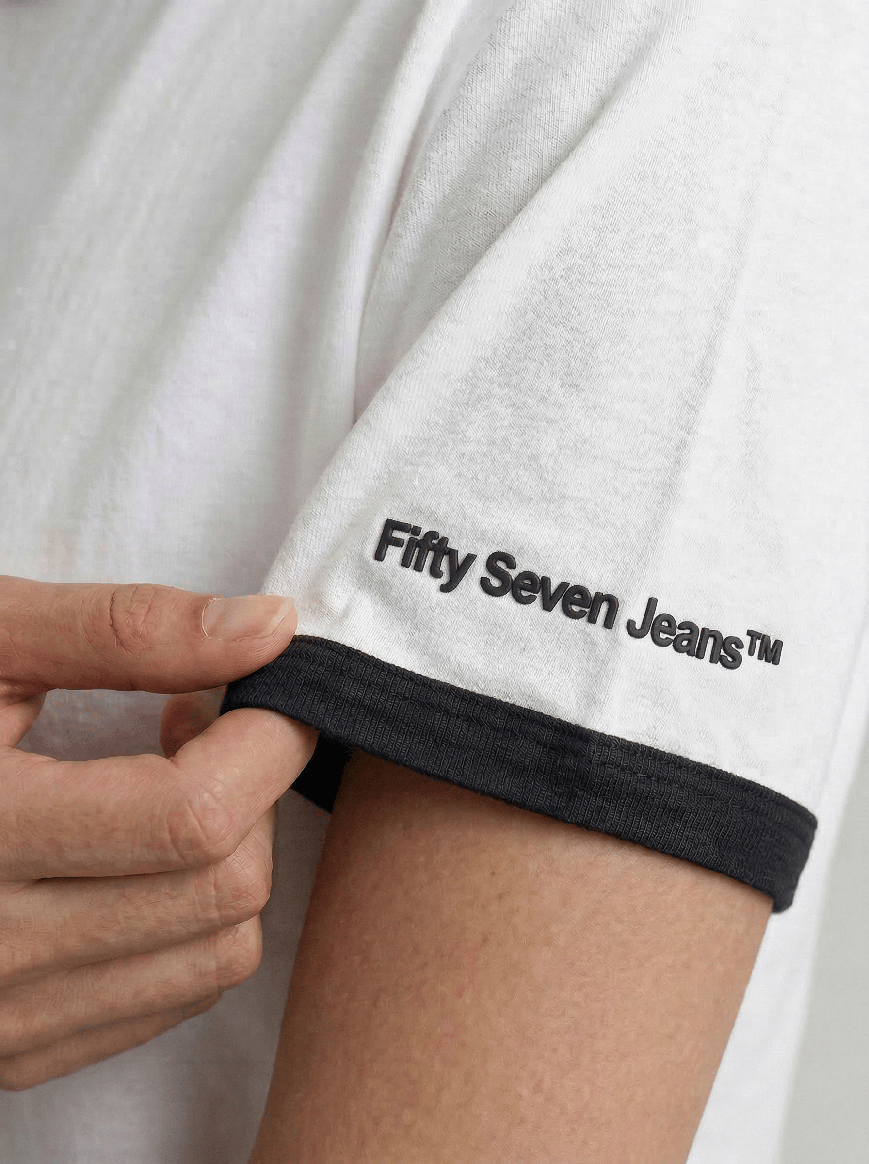 White & Black Ringer Tee