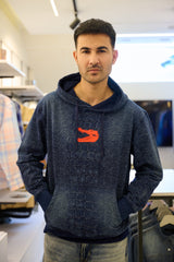 Men's French terry Gator 100% Cotton Denim Hoodie