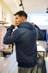 Men's French terry Gator 100% Cotton Denim Hoodie