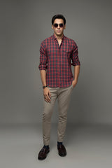 Cotton/linen Yarn Dyed Shirt