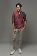 Cotton/linen Yarn Dyed Shirt