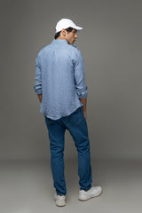 Cotton Waffle Military Style Shirt