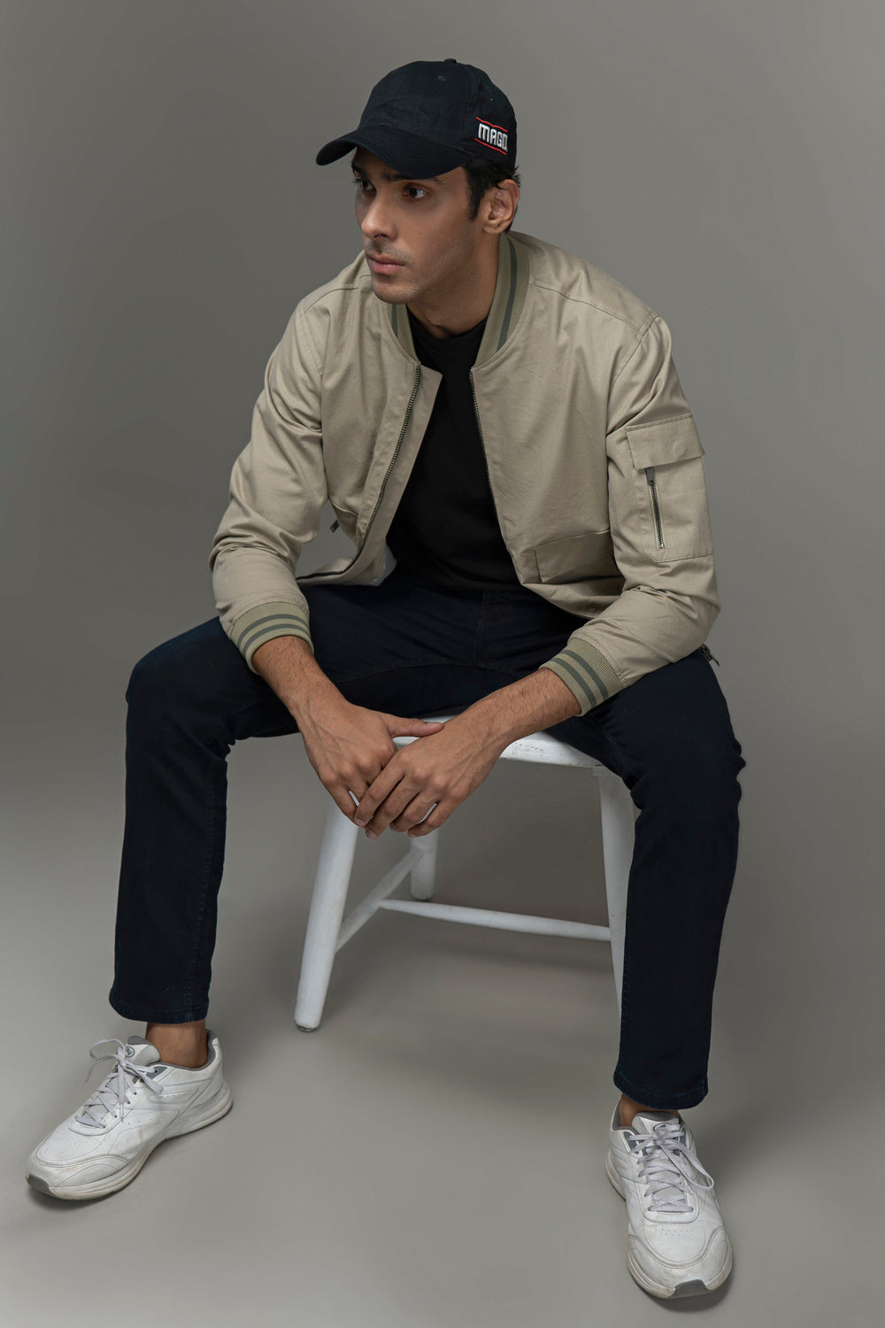 100% Cotton Twill Bomber Jacket