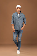 Yarn Dye Crosshatch Cotton Shirt
