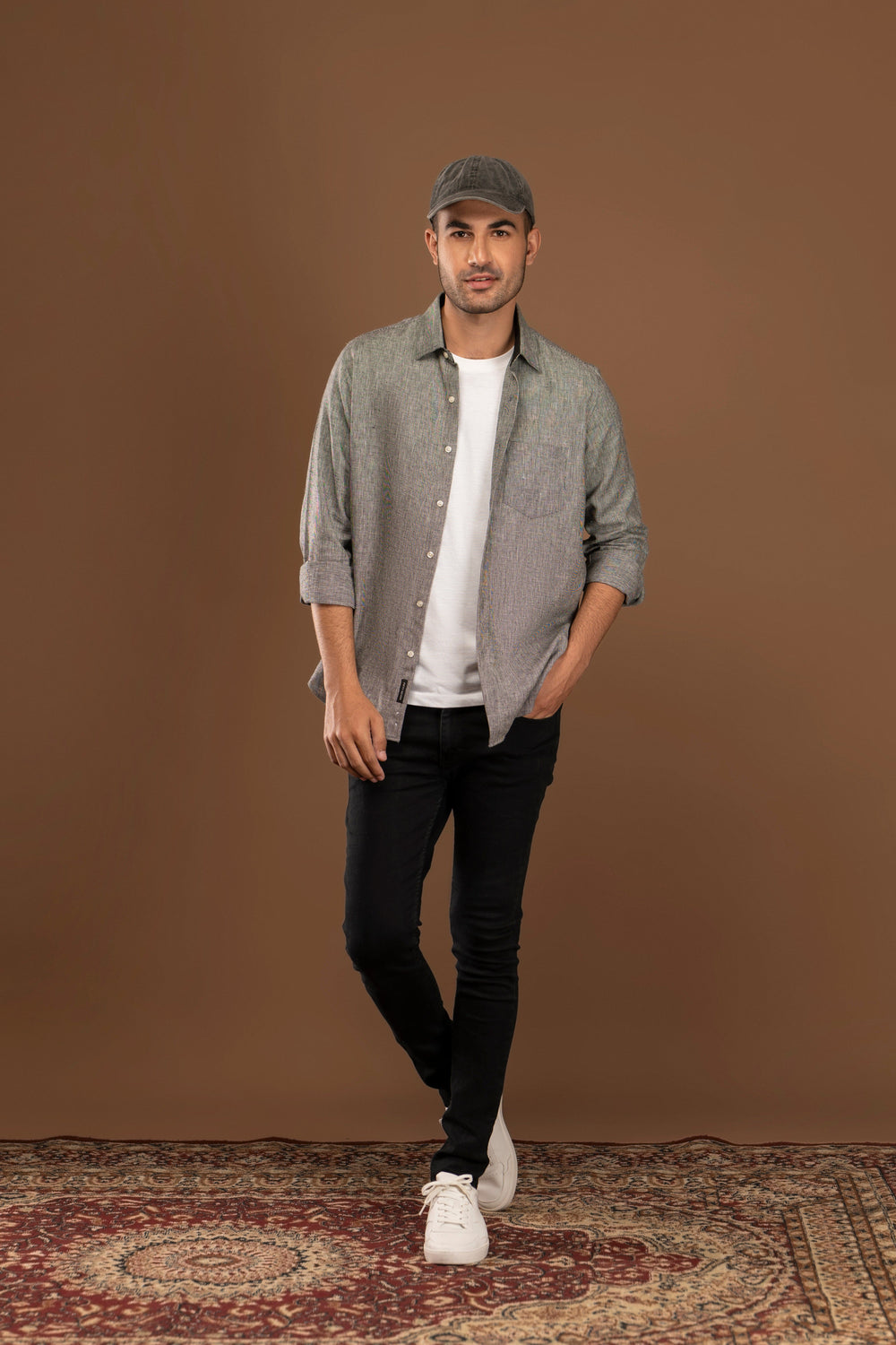 Yarn Dye Linen Shirt