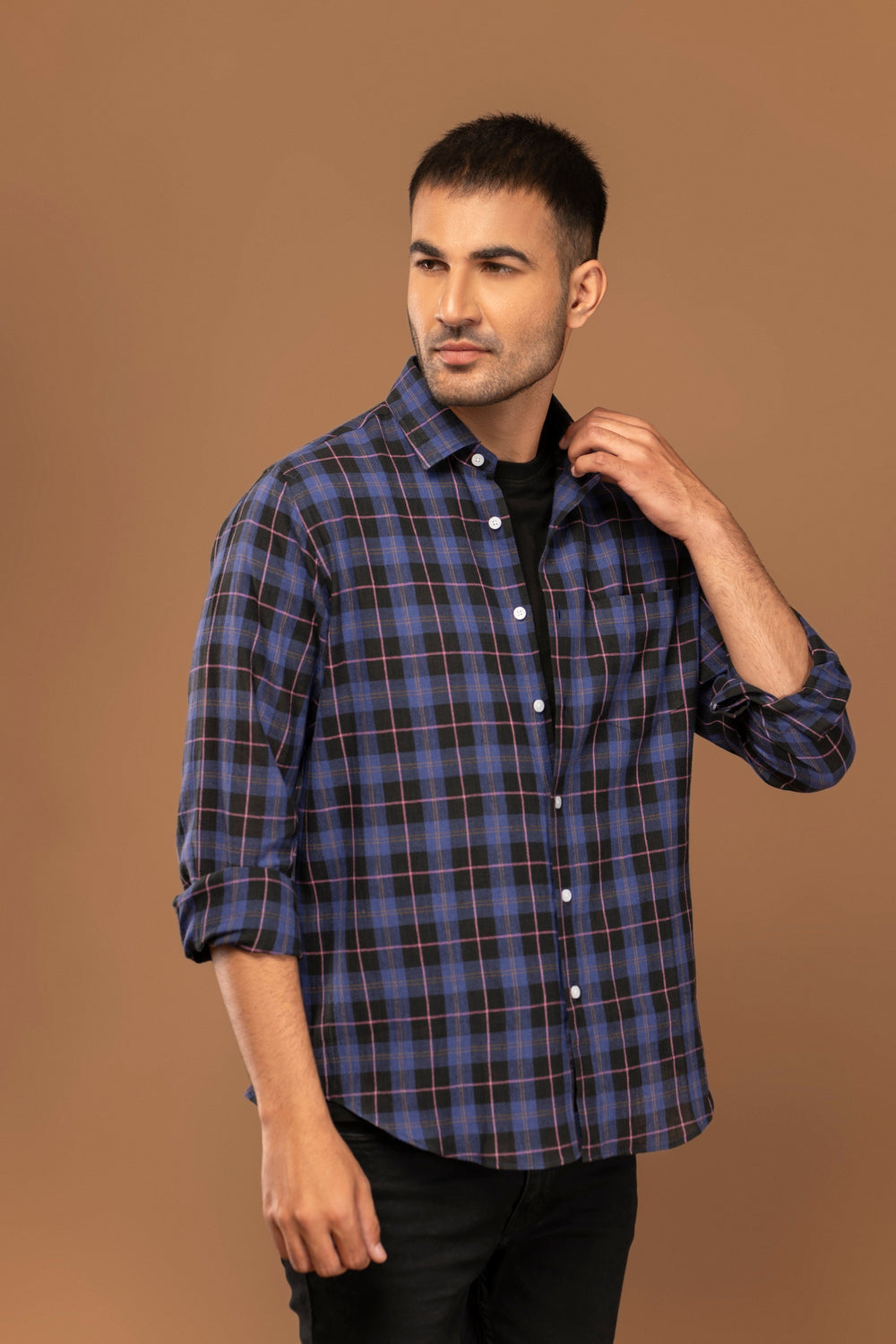 Cotton Y/D Flannel Shirt