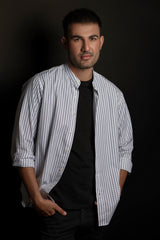 Banded Collar Shirt