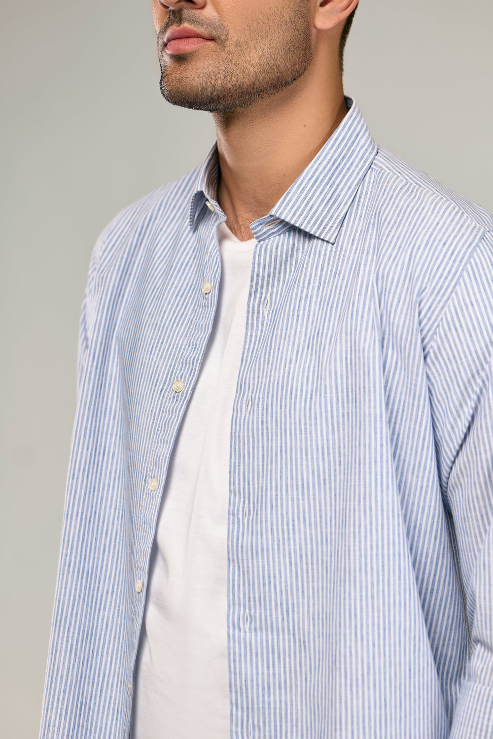 Cotton/Linen Yarn Dyed Shirt