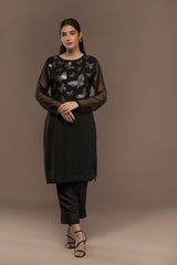 Black Sequined Formal Outfit with Pant