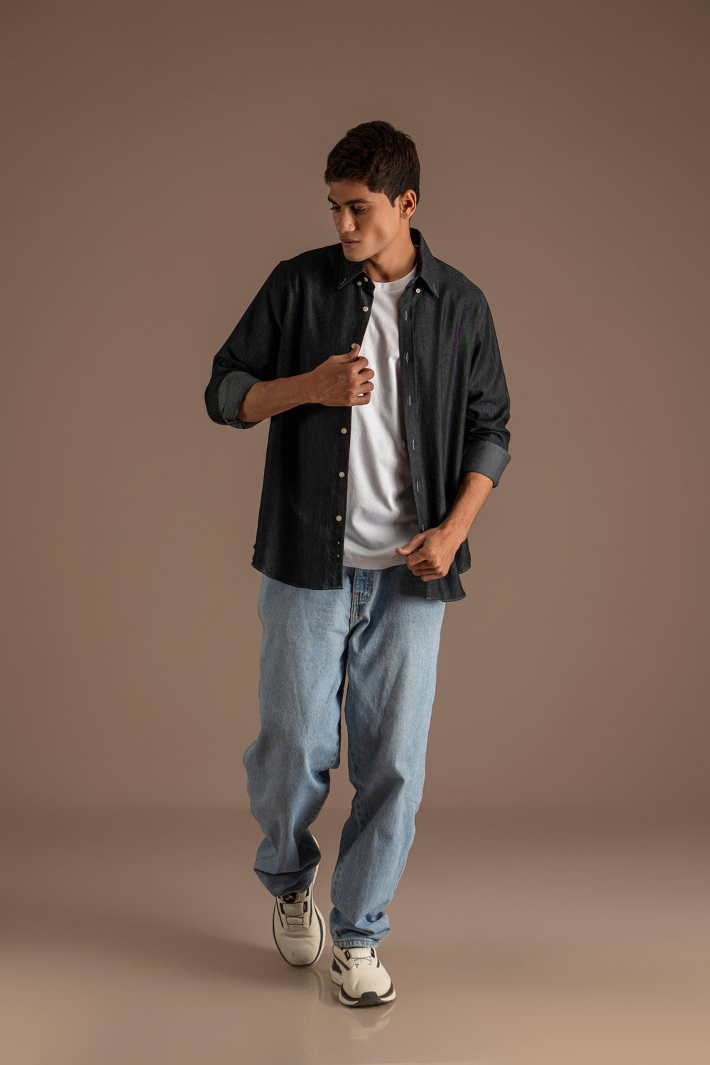 Men's Denim Button Down Shirt