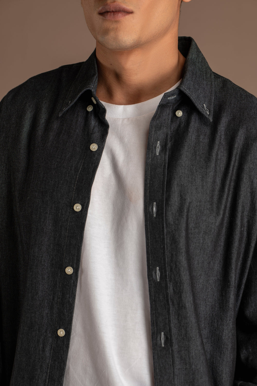 Men's Denim Button Down Shirt