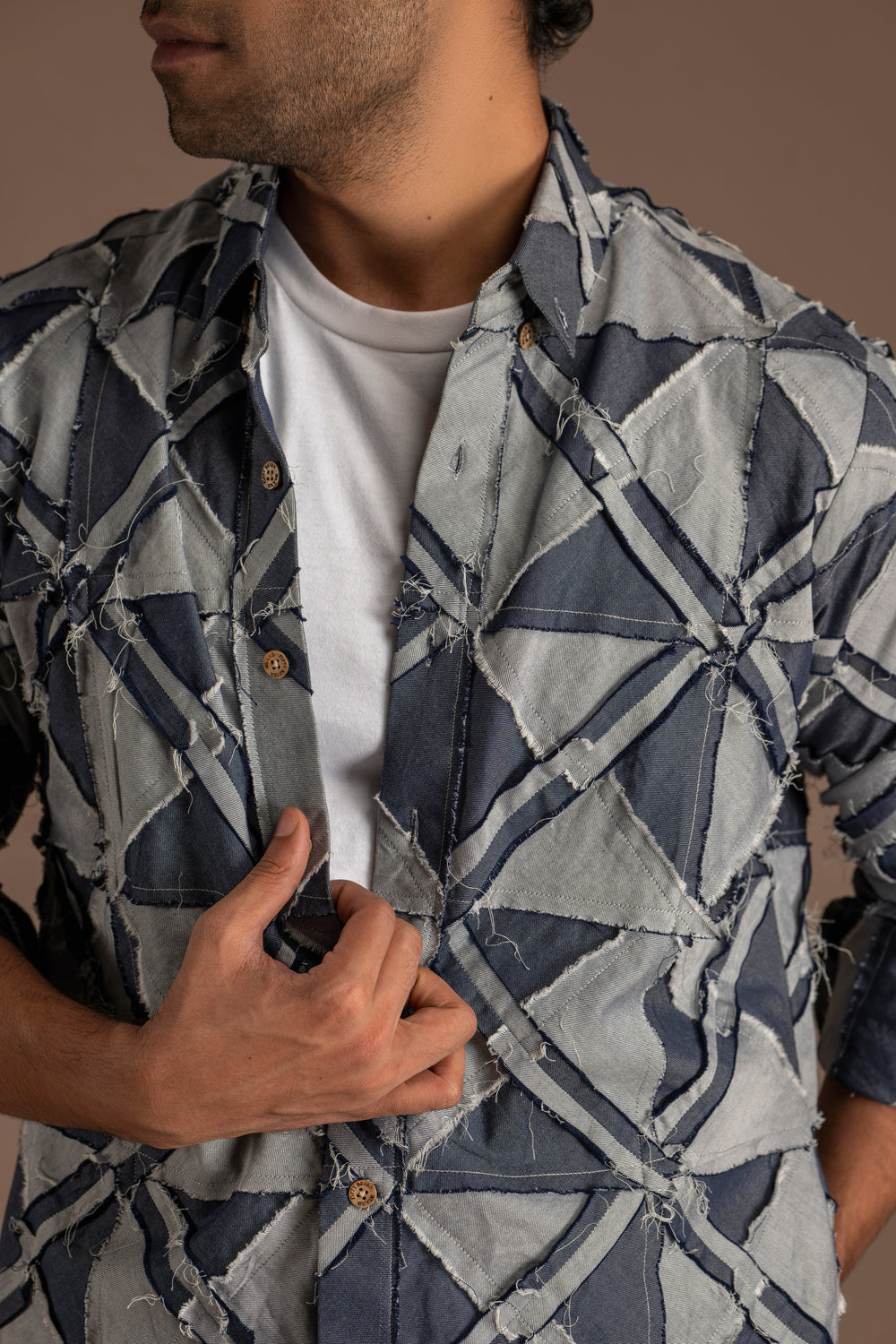 Faux Denim Gypsy Shirt