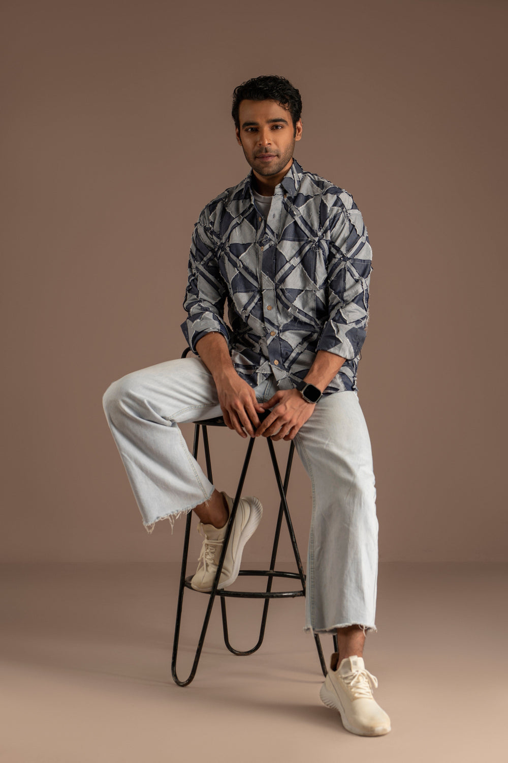 Faux Denim Gypsy Shirt