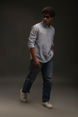 Cotton/Linen Yarn Dyed Shirt
