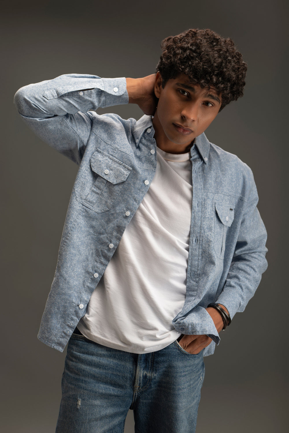 Cargo Pocket Button Down Shirt