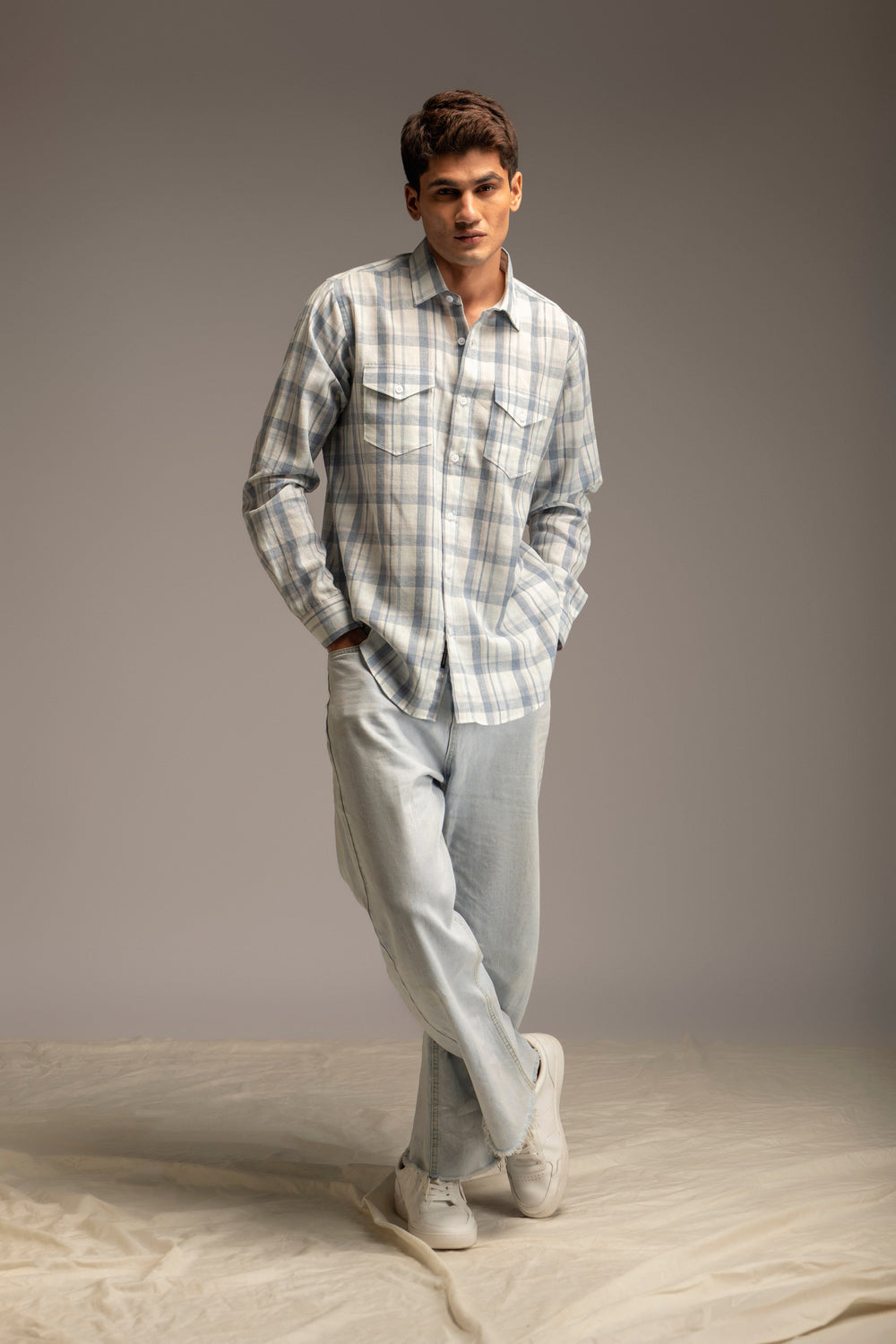 Cotton/Linen Yarn Dyed Shirt