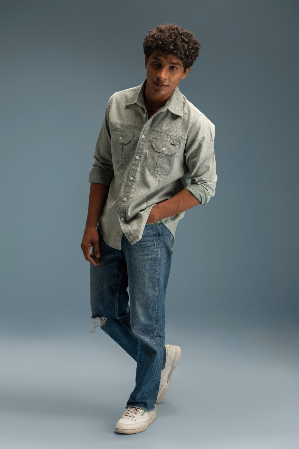 Cargo Pocket Button Down Shirt