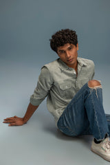 Cargo Pocket Button Down Shirt