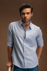 Yarn Dye Cotton Slub Shirt
