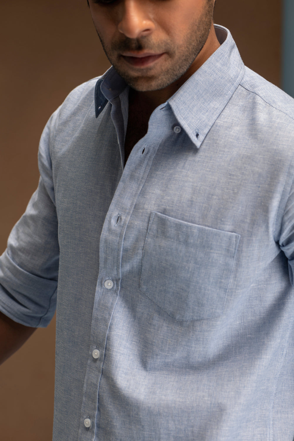 Yarn Dye Cotton Slub Shirt