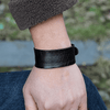Retro Punk Men’s Wide Leather Bracelet
