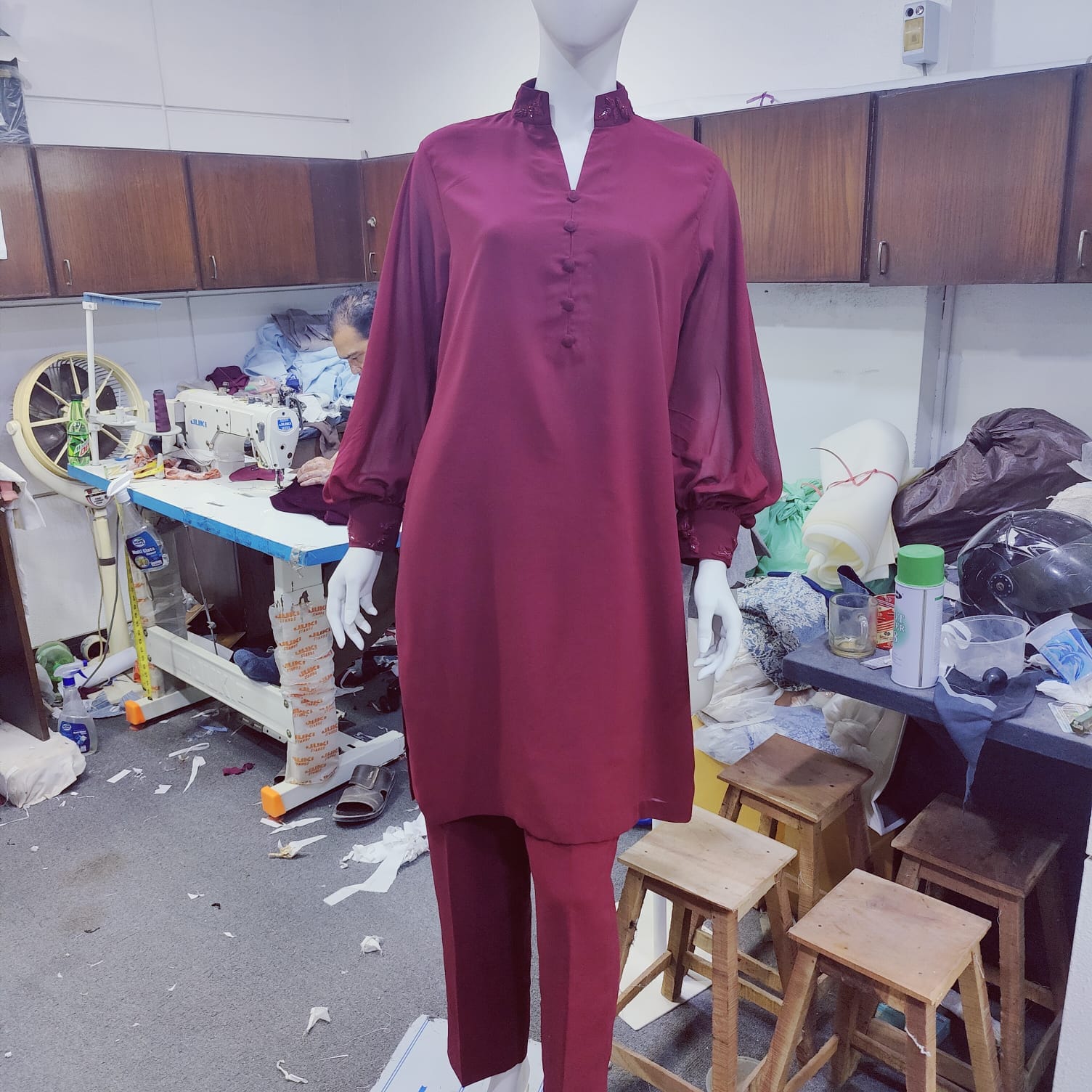Classic Maroon Kurta Set