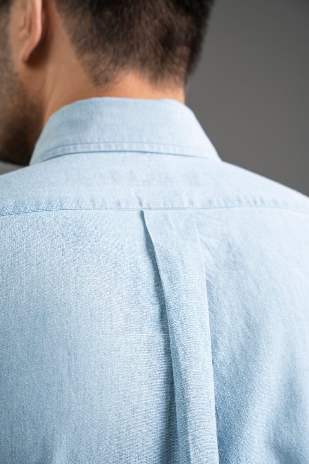 Blue Cotton Button Down Shirt