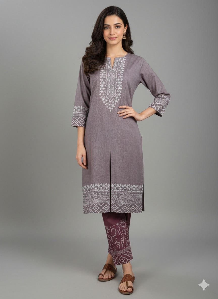 Block Print Kurta Set