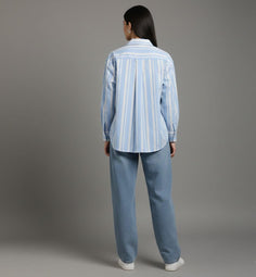 Blue Stripe Cotton Classic Shirt