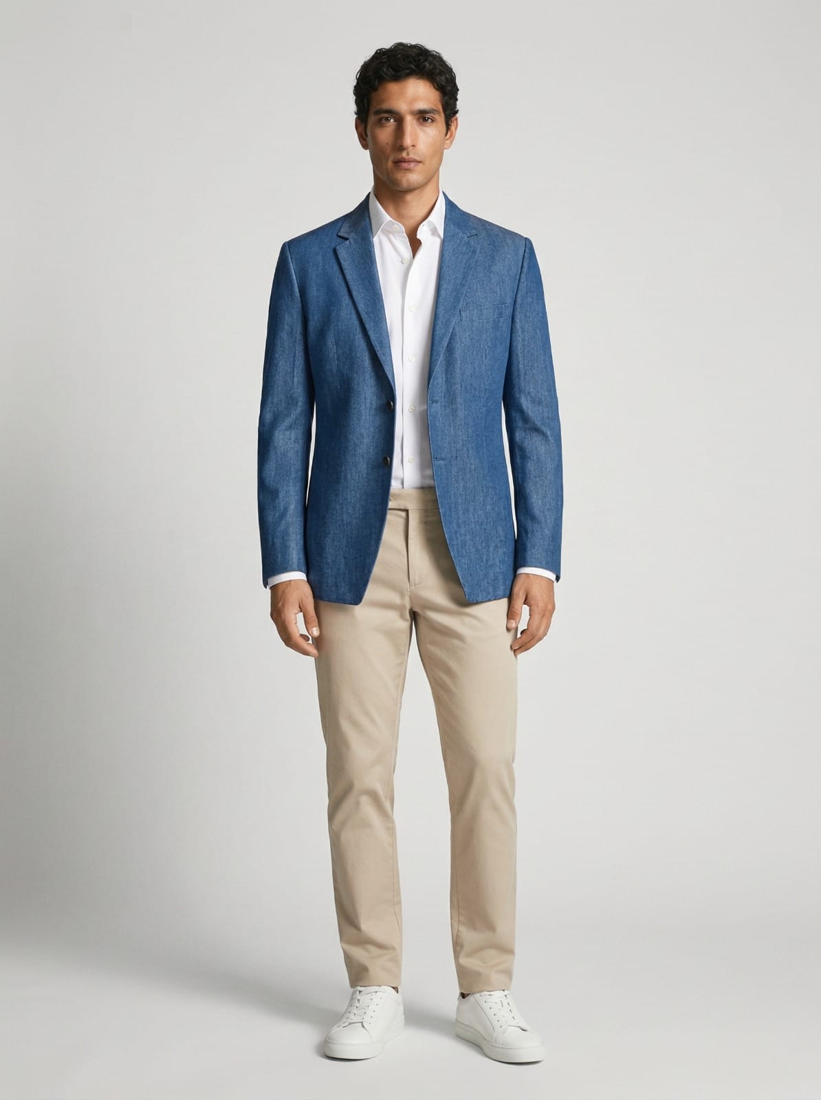 Classic Blue Tencel Blazer
