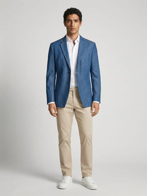 Classic Blue Tencel Blazer