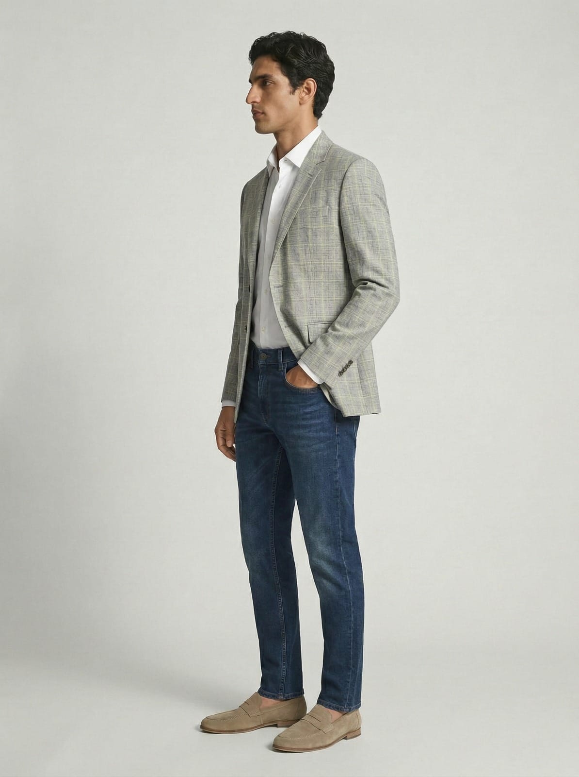 Textured Linen Blazer