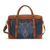 Genuine Leather/Denim Men's Shoulder Bag.