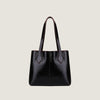 Women’s Black Leather Bag with Rich Red Interior